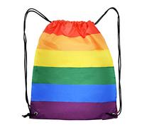 Rainbow Flag Color Drawstring Gym Bag - Gay Pride String Bags Backpack Trainer Swimming PE Bag for Travel Beach School Holidays Sports, Suitable for Kids, Women, Men