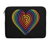 Rainbow Flag Color Heart Laptop Sleeve Case Laptop Bag Shockproof Protective Computer Cover Briefcase Carrying Bag 17inch