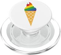 Rainbow Flag Ice Cream Cone - Gay Pride, Pride Day PopSockets PopGrip for MagSafe