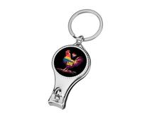 Rainbow Flag LGBT Gay Pride I Love Cock Nail Clipper for Men Women Portable Metal Nail Cutter with Nail File