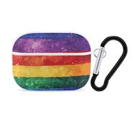 Rainbow Flag LGBTQ G-alaxy Printed Bluetooth Earbuds Case Colorful Wireless Headphones Covers Compatible With AirPods Pro 2