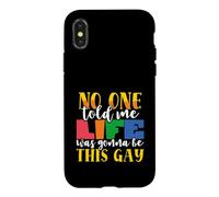 Rainbow Flag Nobody Told Me Life This Gay Pride LGBTQ Case for iPhone X/XS