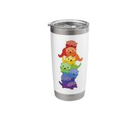 Rainbow Flag Pride Month LGBTQ Rainbow Otter Stainless Steel Insulated Tumbler