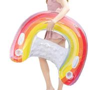 Rainbow Floating Chair - Sequin Pool Float With Cup Holders