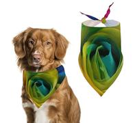 Rainbow Flower Dog Bandana, Soft Breathable Pet Scarf, Personalized Dog Bib Kerchief for Small Medium Large Dogs Cats, Exquisite Pet Neckerchief for Daily Wear, Travel, Party