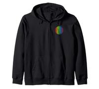 Rainbow Flower of Life Sacred Geometry Zip Hoodie