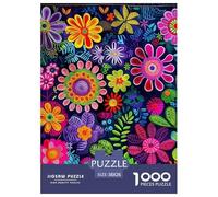 Rainbow Flower Puzzle 1000 Pieces for Adults Leisure Relax Creative Gift Premium Strong Board 38x26cm/1000pcs