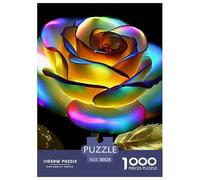 Rainbow Flower Puzzles 1000 Pieces for Adults And Kids Colorful Plants Challenge High Difficulty Family Puzzle Game Birthday Gifts Beautiful Decoration 38x26cm/1000pcs