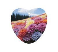 Rainbow Flower Sea Car Air Freshener Hanging, Long Lasting Scented Car Aromatherapy Tablets, Love form Fragrance Scented Cards for Vehicles, Bedroom, Wardrobe White-style