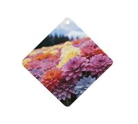 Rainbow Flower Sea Car Air Freshener Hanging, Long Lasting Scented Car Aromatherapy Tablets, Rhombus Fragrance Scented Cards for Vehicles, Bedroom, Wardrobe Gray-style