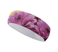 Rainbow Flower Sea Headbands for Women Or Man - Sweat Band with Adjustable for Running, Yoga, Gym and Sports