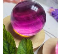 Rainbow Fluorite Yellow Calcite Quartz Sphere White Crystal Ball Ornament,Purple,40~45mm Gemstone Stone