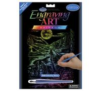 Rainbow Foil Engraving Art Kit 8"X10"-Howling Wolves