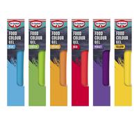 Dr. Oetker Rainbow Food Colouring Set of 6 Colours, Concentrated Gel Food Colouring, Easy to Use Squeezy Tubes, Transform Plain Cakes Into Bright, Eye-Catching Creations.