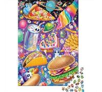Rainbow Food Fantasy 1000 Pieces Eco-friendly Paper Premium Jigsaw Puzzle Kids Beginners Fun Educational Game Gifts 70x50cm/1000pcs
