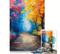 Rainbow Forest Nature 1000 Piece Jigsaw Puzzles for Teenagers Jigsaw Enhance Memory Cozy Relax Firm Cut Festive Gift (50x75cm)