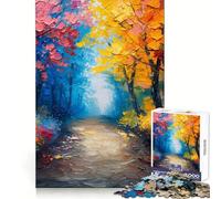 Rainbow Forest Nature 1000 Piece Jigsaw Puzzles for Teenagers Jigsaw Enhance Memory Cozy Relax Firm Cut Festive Gift (50x75cm)