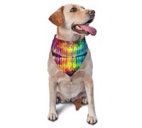 Rainbow Forest Reflection Printed Graphic Pet Triangle Scarf For Dogs & Cats, Adjustable Cute Pet Bandana For & Photo Shoots
