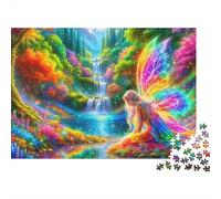 Rainbow Forest Waterfall Jigsaw Puzzle for Adults 1000 Piece Jigsaw Puzzle Fairy Scene Relaxing Home Gift 70x50cm/1000pcs