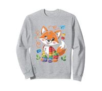 Rainbow Fox Playful Cubes Fun Time Sweatshirt