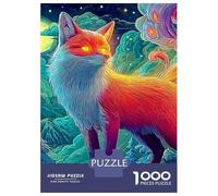 Rainbow Fox Recycled Cardboard 1000 Piece Neon Light Art Puzzle Bundle, Brain Training, Personalised Gift, Wall Decor & Office Break Fun 52x38cm/1000pcs