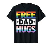 Rainbow Free Dad Hugs for LGBTQ Pride Month Trendy LGBT Men T-Shirt