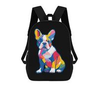 Rainbow Frenchie French Bulldog Laptop Backpack 17 Inch Travel Daypack