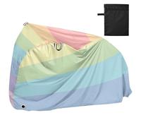 Rainbow Fresh Strips Waterproof Cover for Bike with Lock Holes Anti Dust Rain Snow UV Storage Road Bike Cover Fits for Most cobertor para motocicleta
