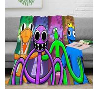 Rainbow Friends 3D Printed Blanket Throw Bedding Gifts Plush Lightweight Fluffy Soft Cozy for Holiday Bed Couch for Boys Girls All Season Couch Sofa 40x50inch(100x130cm)