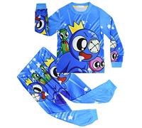 Rainbow Friends Boys Pajamas Kids 2pcs/set Pjs Child Home Pants Set Little Kids Long Sleeve Sleepwear Game Pyjamas Blue 8-9 Years