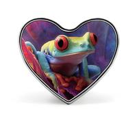 Rainbow Frog Colorful Leaf Heart Shaped Enamel Brooch Pin Button Badges Decoration Hat Clothing Bag Accessories Gift Crafts