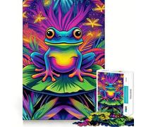 Rainbow Frog Jungle 1000 Piece Jigsaw Puzzles for Teenagers Jigsaw Enhance Memory Cozy Relax Firm Cut Festive Gift (50x75cm)