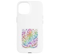 Rainbow Frog Skeleton Floral Cottagecore Pastel Design Case for iPhone 15