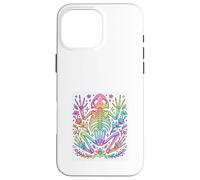 Rainbow Frog Skeleton Floral Cottagecore Pastel Design Case for iPhone 16 Pro Max