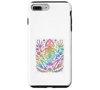 Rainbow Frog Skeleton Floral Cottagecore Pastel Design Case for iPhone 7 Plus/8 Plus