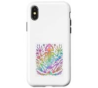 Rainbow Frog Skeleton Floral Cottagecore Pastel Design Case for iPhone X/XS