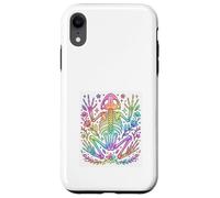 Rainbow Frog Skeleton Floral Cottagecore Pastel Design Case for iPhone XR