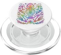 Rainbow Frog Skeleton Floral Cottagecore Pastel Design PopSockets PopGrip for MagSafe