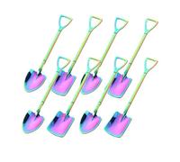 Rainbow Fruit Dessert Shovel Spoons Set of 8 Stainless Steel Dinner Tea Spoons for Coffee Tea Ice Cream Cake for Home Kitchen Restaurant Cutlery Sets