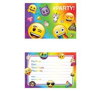 Rainbow Fun Emoji Invitations (10cm x 21cm) - Vibrant, Unique & Playful Designs - Perfect for Kids & Emoji-Lovers - 8ct