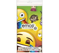 Rainbow Fun Emoji Rectangular Plastic Table Cover (137cm x 213cm) - Perfect for Parties & Events - 1 Piece