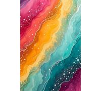 Rainbow Galaxy Journal | Colorful Aesthetic Notebook for Women and Men for Daily Writing, Creative Thoughts & Journaling Inspiration | 6x9 College Ruled Notebook with Lined Pages