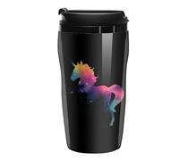 Rainbow Galaxy Un-icorns Coffee Mug Double Wall Travel Tumbler with Lid Tea Cup for Hot/Ice Drinks 250ml