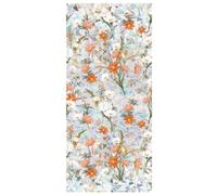 Rainbow Galsang Flower Window Privacy Film Sun Blocking 3D Decorative PVC Stained Glass Window Decals Non-Adhesive Static Cling Sticker for Home Office, 43 x 100 cm