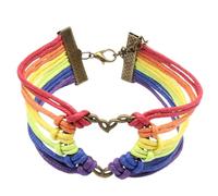 Rainbow Gay Pride Bracelet Lgbtq Pride Accessories Rainbow Rope Bracelet Bangle Handmade Woven Gay Bracelet Braided Lesbian Friendship Pride Stuff For Love Multicolor Fashion design