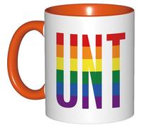 Rainbow Gay Pride Funny Coffee CUNT Mug - Humorous Ceramic Cup with Unique Design, Durable Easy-Grip Handle, Perfect Gay Gift for Friends, Couples, and Pride Lovers(Rainbow)