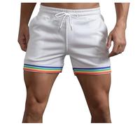 Rainbow Gay Pride LGBTQ+ Shorts,Running Shorts Workout with Pocket Gym Training Lightweight Quick Drying Gay Pride for LGBT Party Parades, Carnivals, Festival Decorations and Celebrations