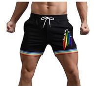 Rainbow Gay Pride LGBTQ+ Shorts,Running Shorts Workout with Pocket Gym Training Lightweight Quick Drying Gay Pride for LGBT Party Parades, Carnivals, Festival Decorations and Celebrations