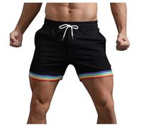 Rainbow Gay Pride LGBTQ+ Shorts,Running Shorts Workout with Pocket Gym Training Lightweight Quick Drying Gay Pride for LGBT Party Parades, Carnivals, Festival Decorations and Celebrations