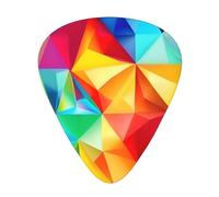 Rainbow Geometric Print 12 Pieces Guitar Picks For Guitars And Ukulele, Unique Guitar Present